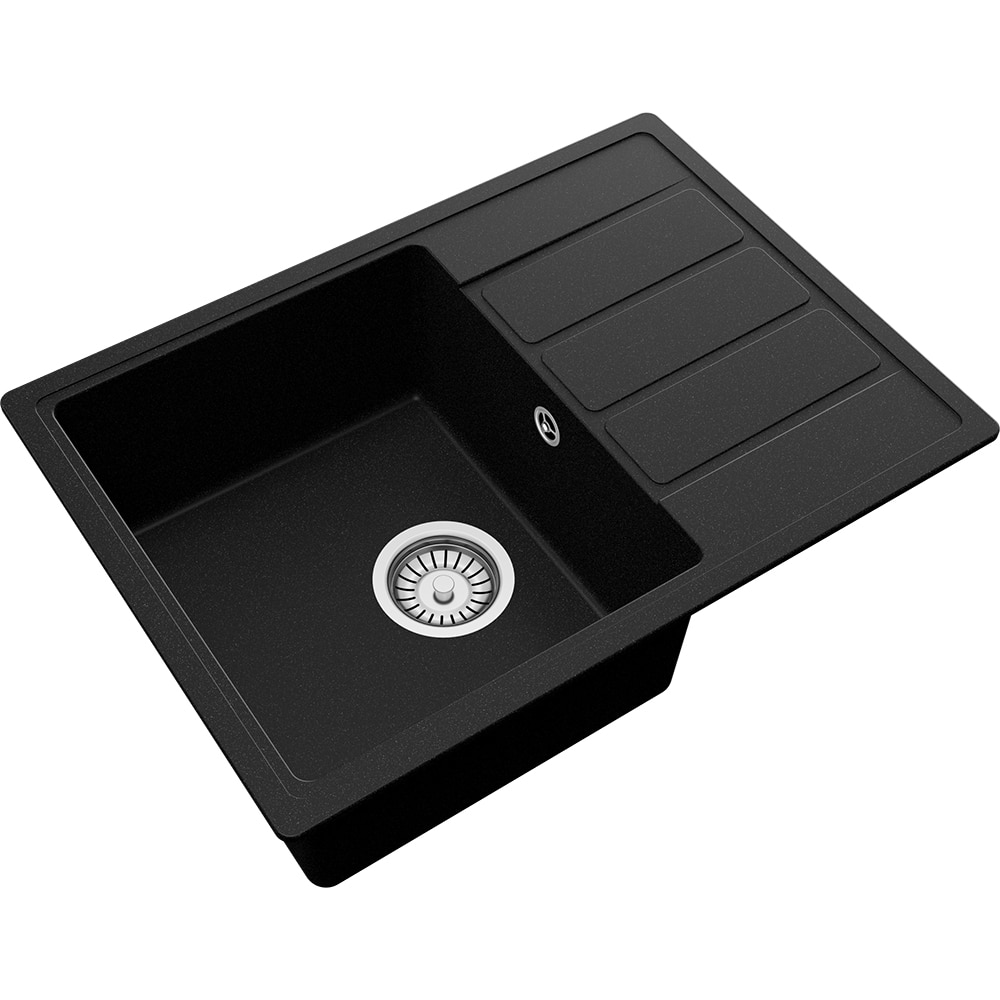 Chiuveta bucatarie TEKA Comfor 45 S-TQ 1B 1D, 1 cuva, picurator reversibil, compozit quartz, negru