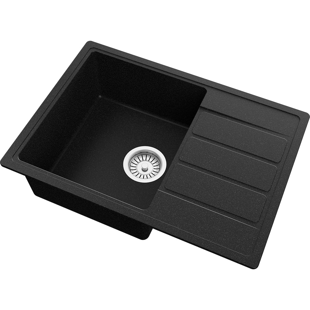 Chiuveta bucatarie TEKA Comfor 45 S-TQ 1B 1D, 1 cuva, picurator reversibil, compozit quartz, negru