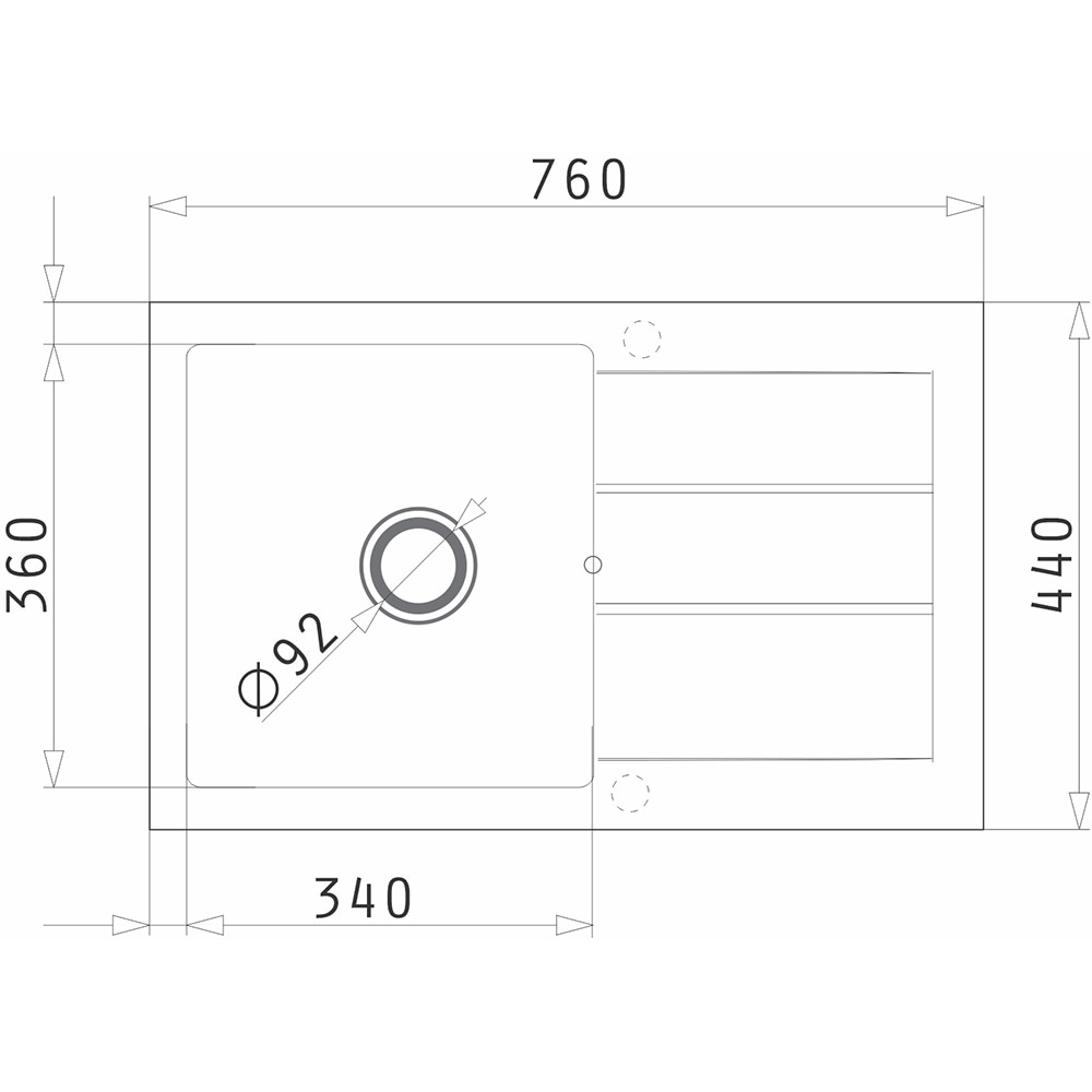 Pachet chiuveta PYRAMIS Econom, 1 cuva, picurator reversibil, compozit granit + baterie, gri