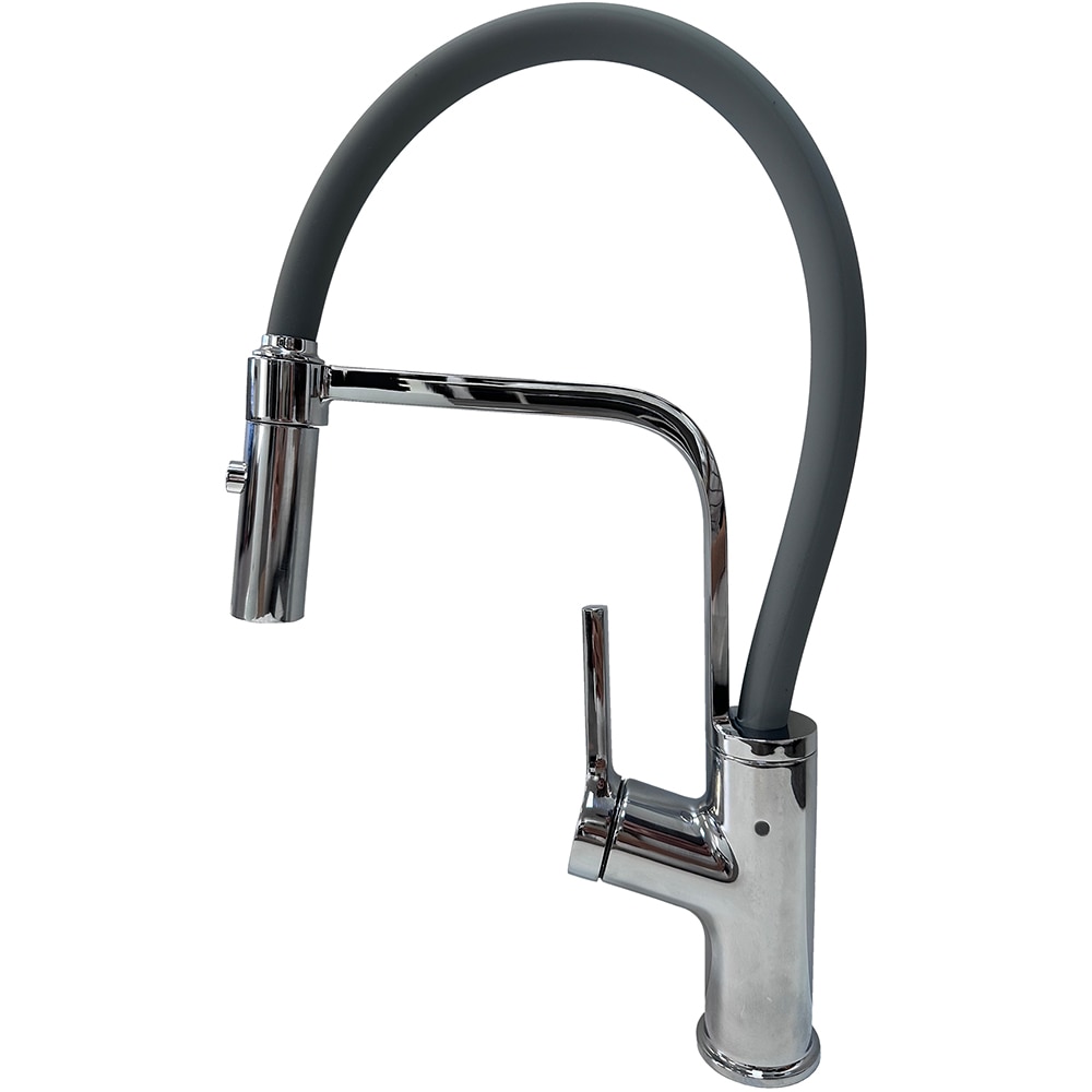 Pachet chiuveta SANDONNA Edyta 79, 2 cuve, compozit granit + baterie, gri