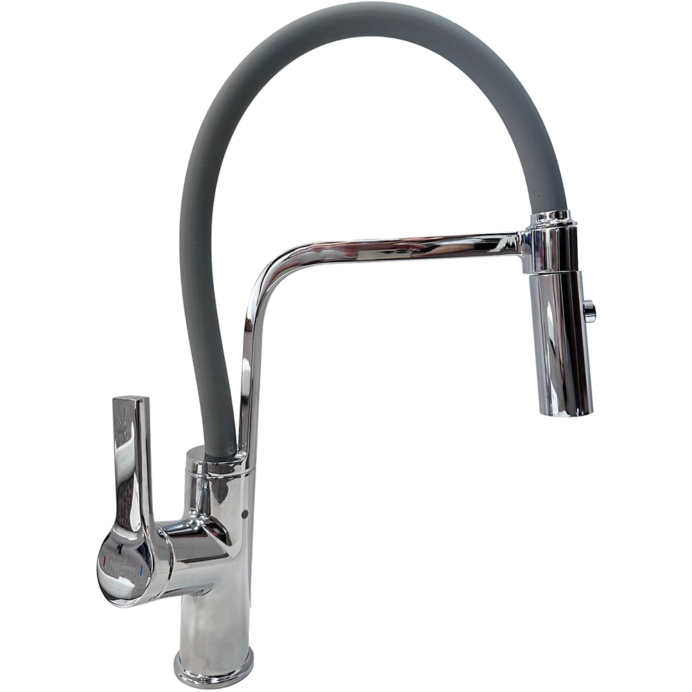 Pachet chiuveta SANDONNA Edyta 79, 2 cuve, compozit granit + baterie, gri