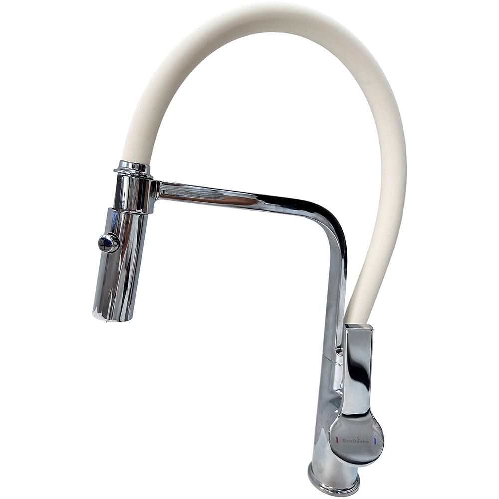 Pachet chiuveta SANDONNA Edyta 79, 2 cuve, compozit granit + baterie, bej