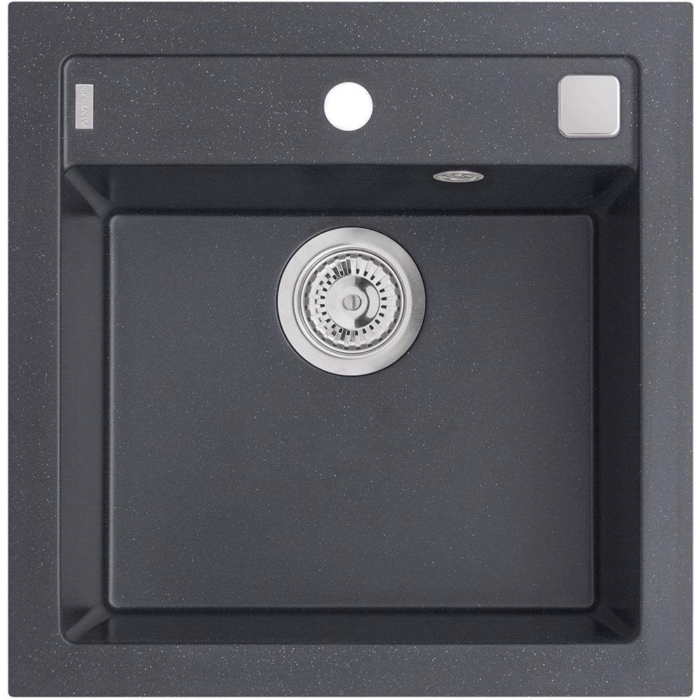 Pachet chiuveta ALVEUS Formic 20, 1 cuva, compozit granit + Baterie Kati G91, negru