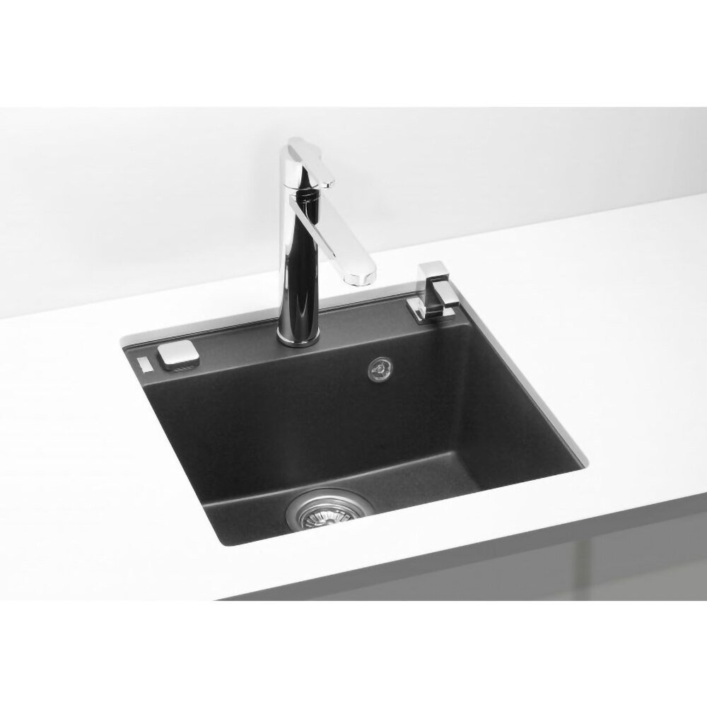 Pachet chiuveta ALVEUS Formic 20, 1 cuva, compozit granit + Baterie Kati G91, negru