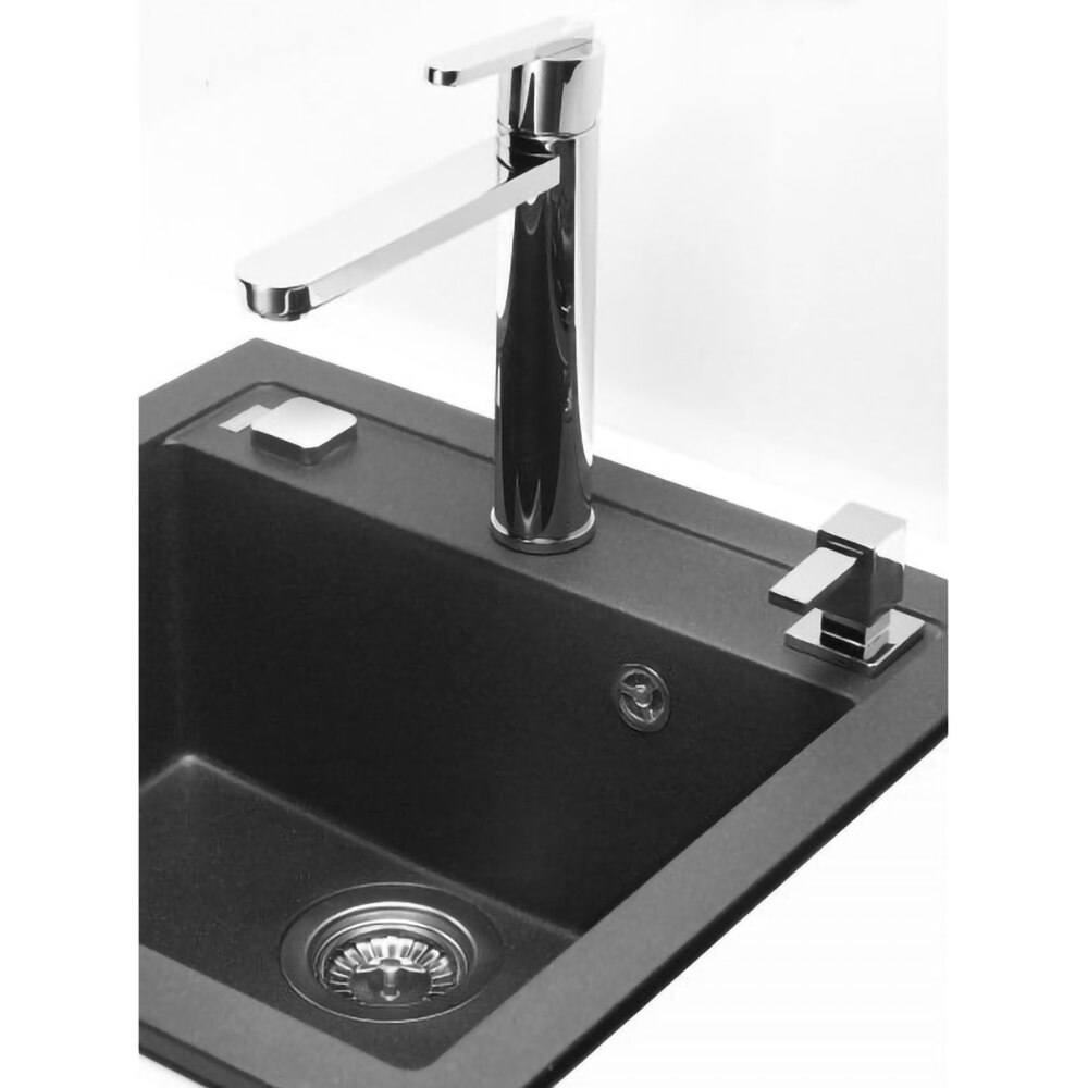 Pachet chiuveta ALVEUS Formic 20, 1 cuva, compozit granit + Baterie Kati G91, negru