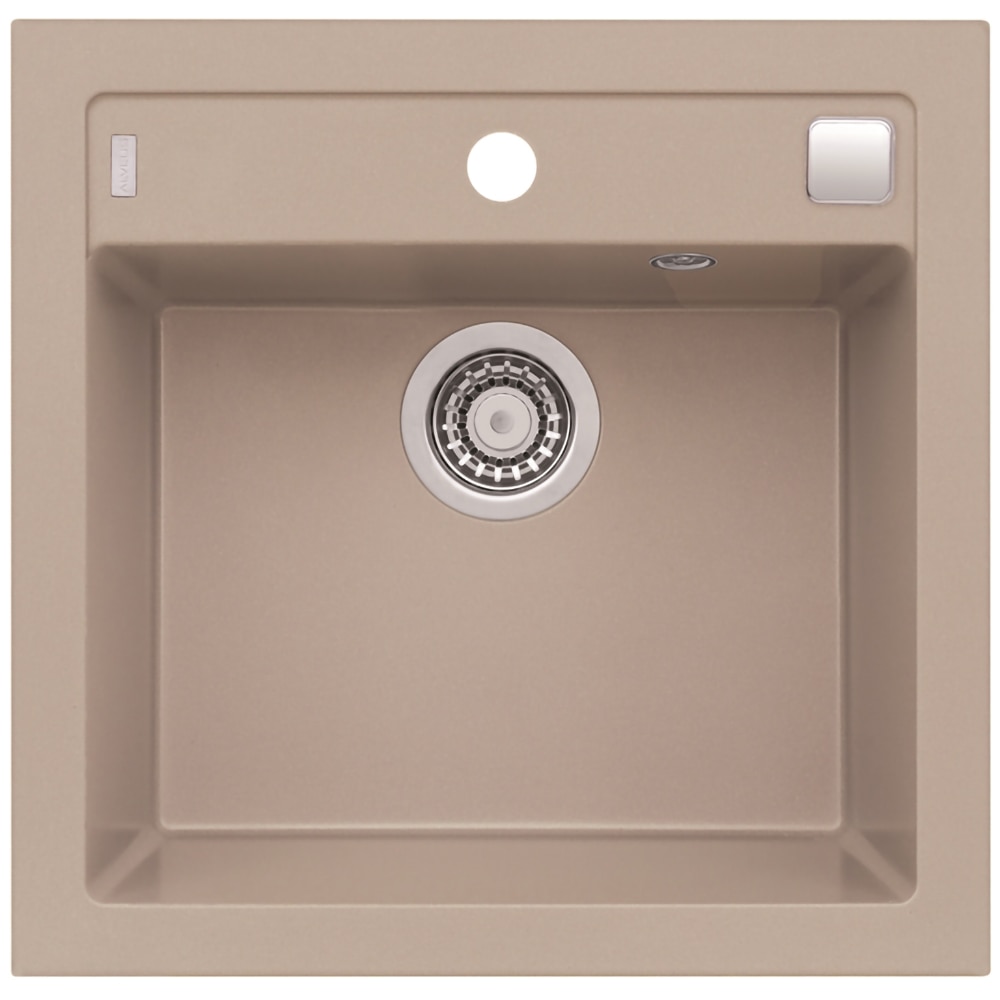 Pachet chiuveta ALVEUS Formic 20, 1 cuva, compozit granit + Baterie Kati G55, bej