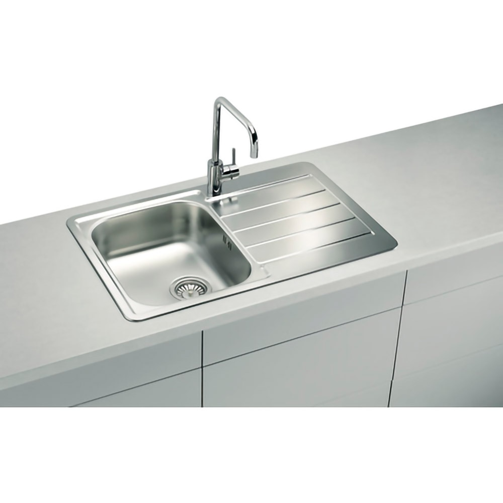 Chiuveta bucatarie ALVEUS Line 80 Leinen, cuva stanga, inox, sifon inclus