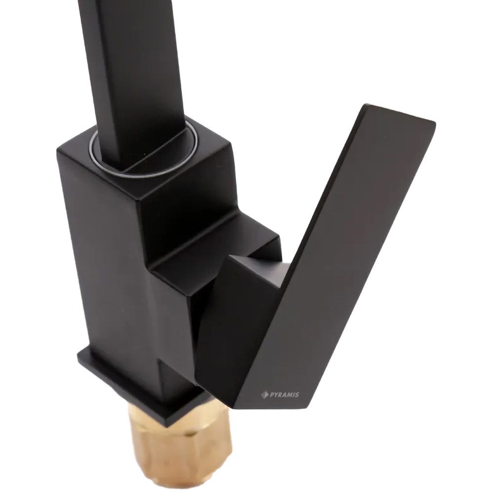 Pachet chiuveta PYRAMIS Altexia Modern Square 57, compozit granit + baterie, negru