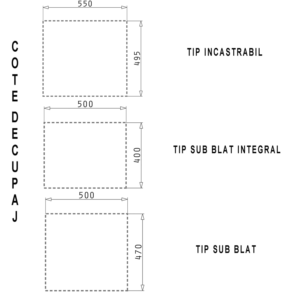 Pachet chiuveta PYRAMIS Altexia Modern Square 57, compozit granit + baterie, gri