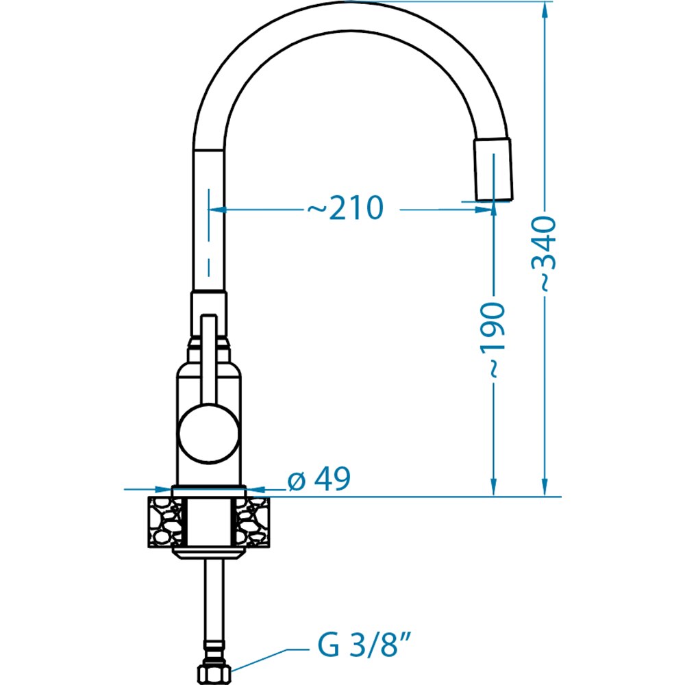 Pachet chiuveta ALVEUS Record 40 G55, 1 cuva, picurator reversibil, compozit granit + baterie Flexa + dozator, bej