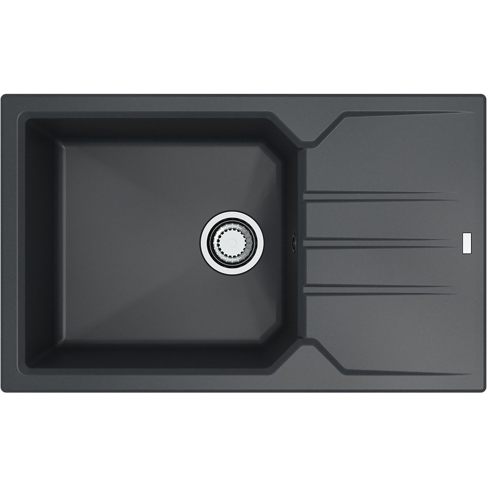 Pachet chiuveta ALVEUS Record 40 G91, 1 cuva, picurator reversibil, compozit granit + baterie Flexa + dozator, negru