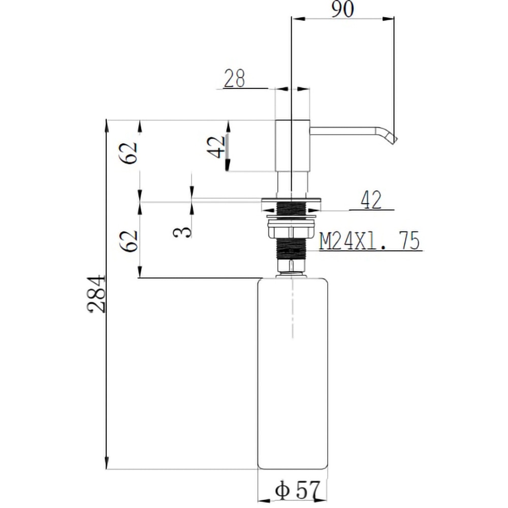 Pachet chiuveta ALVEUS Record 40 G91, 1 cuva, picurator reversibil, compozit granit + baterie Flexa + dozator, negru