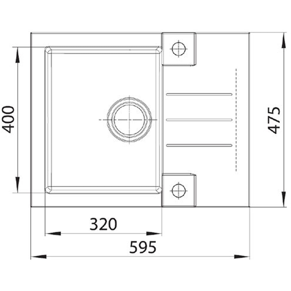 Pachet chiuveta ALVEUS Rock 30, 1 cuva, picurator reversibil, compozit granit + Baterie Kati G55, bej