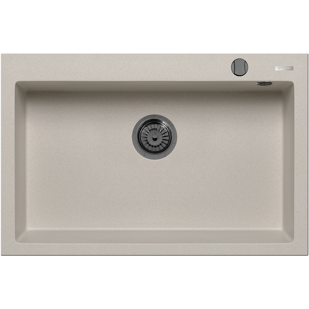 Pachet chiuveta PYRAMIS Altexia Diamond Square 76, compozit granit + baterie, bej