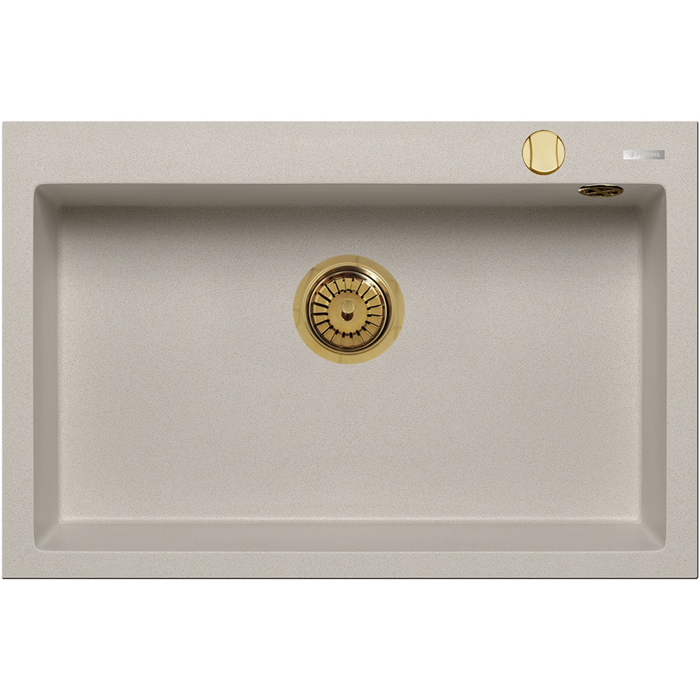 Pachet chiuveta PYRAMIS Altexia Diamond Square 76, compozit granit + baterie, bej