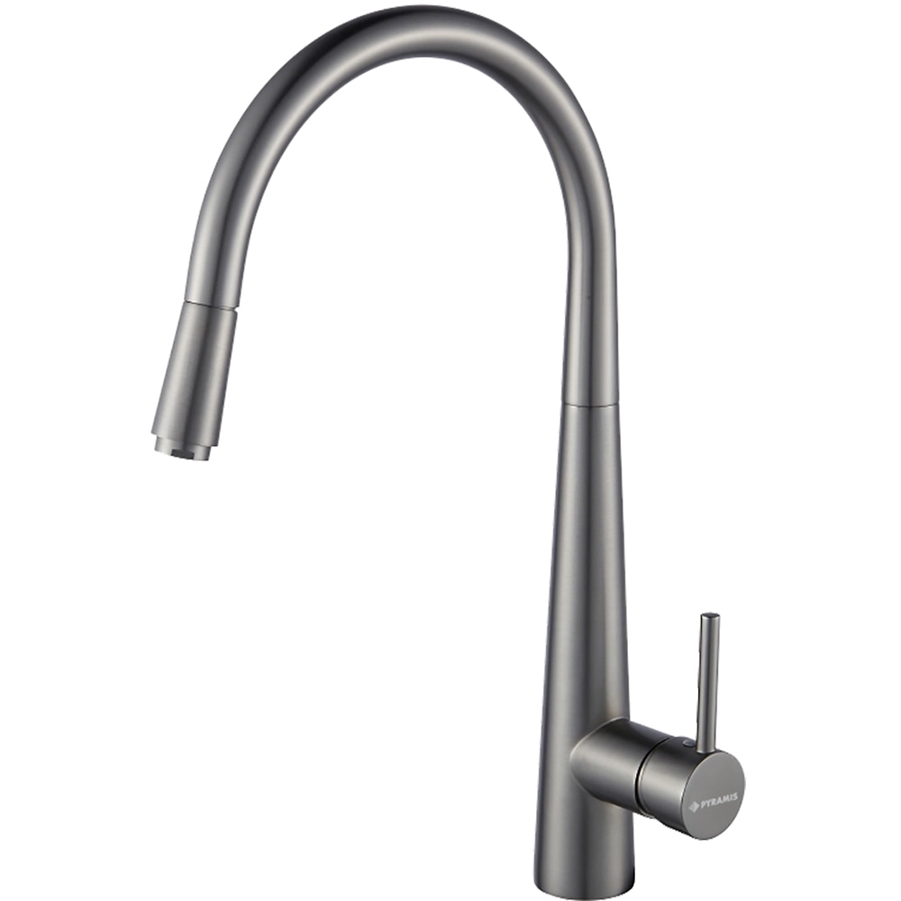 Pachet chiuveta PYRAMIS Altexia Diamond Square 76, compozit granit + baterie, gri