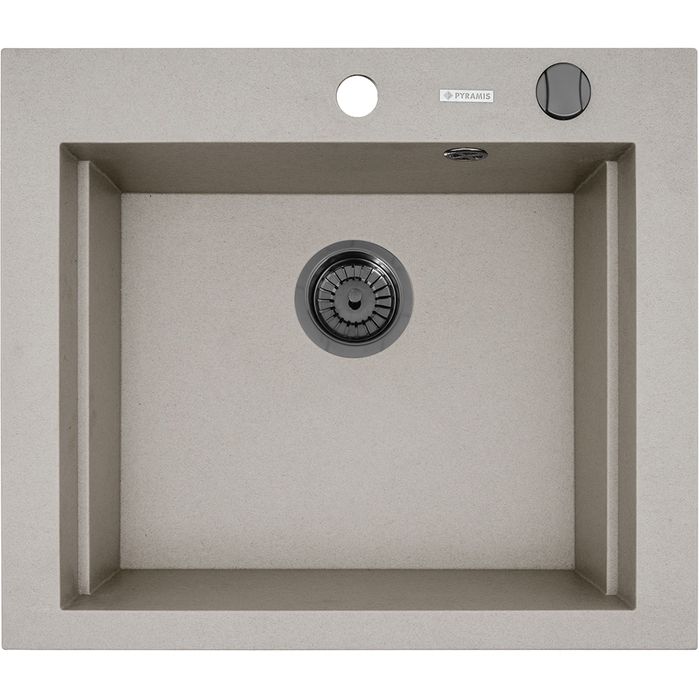 Pachet chiuveta PYRAMIS Altexia Modern Square 57, compozit granit + baterie, bej