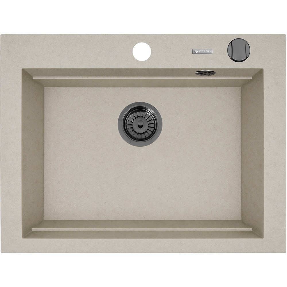 Pachet chiuveta PYRAMIS Altexia Modern Square 67, compozit granit + baterie, bej