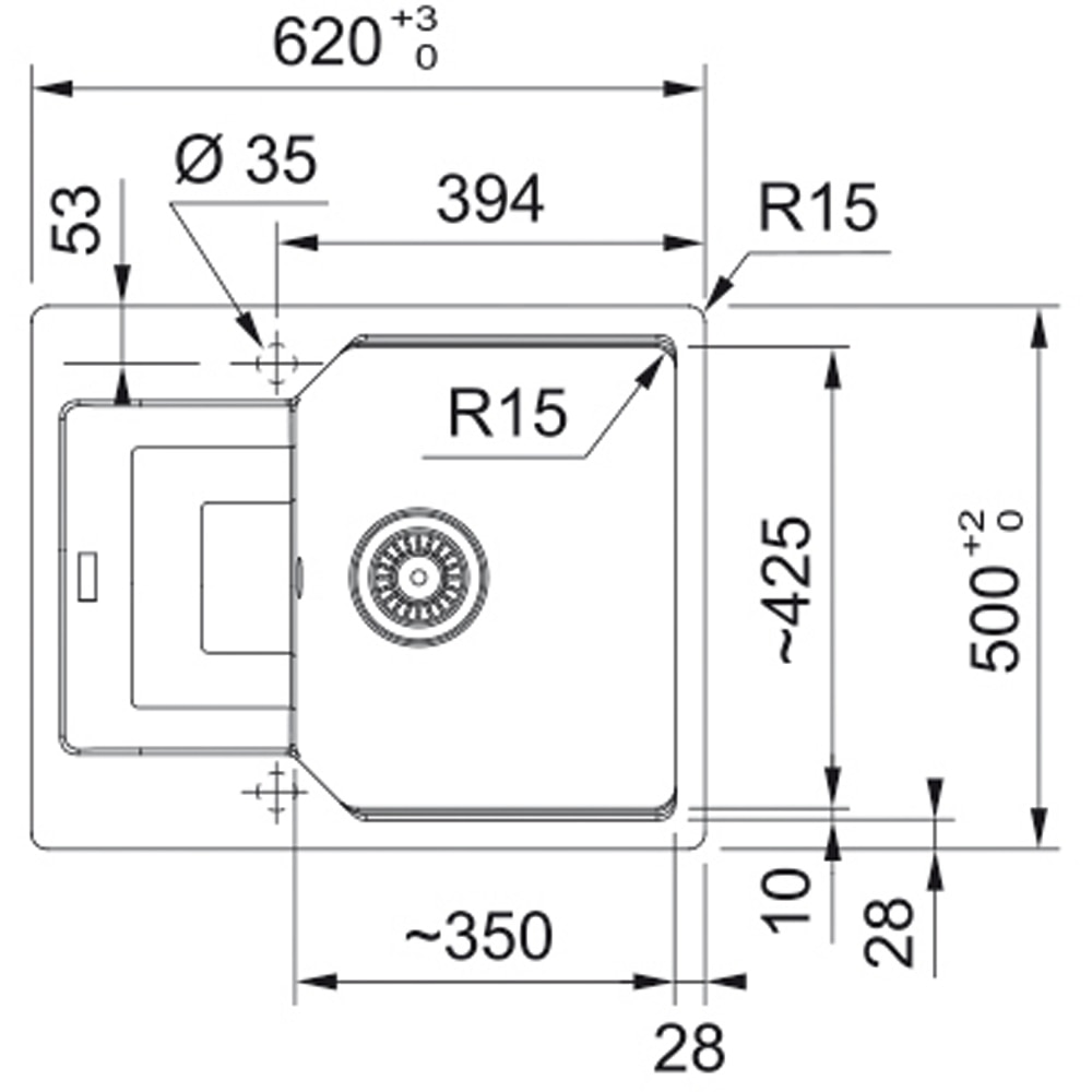 Chiuveta bucatarie FRANKE Urban UBG 611-62, 1 cuva, picurator reversibil, granit, gri antracit