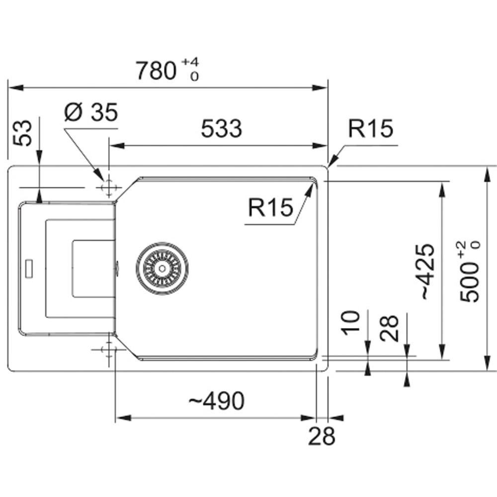 Chiuveta bucatarie FRANKE Urban UBG 611-78L, 1 cuva, picurator reversibil, granit, negru mat