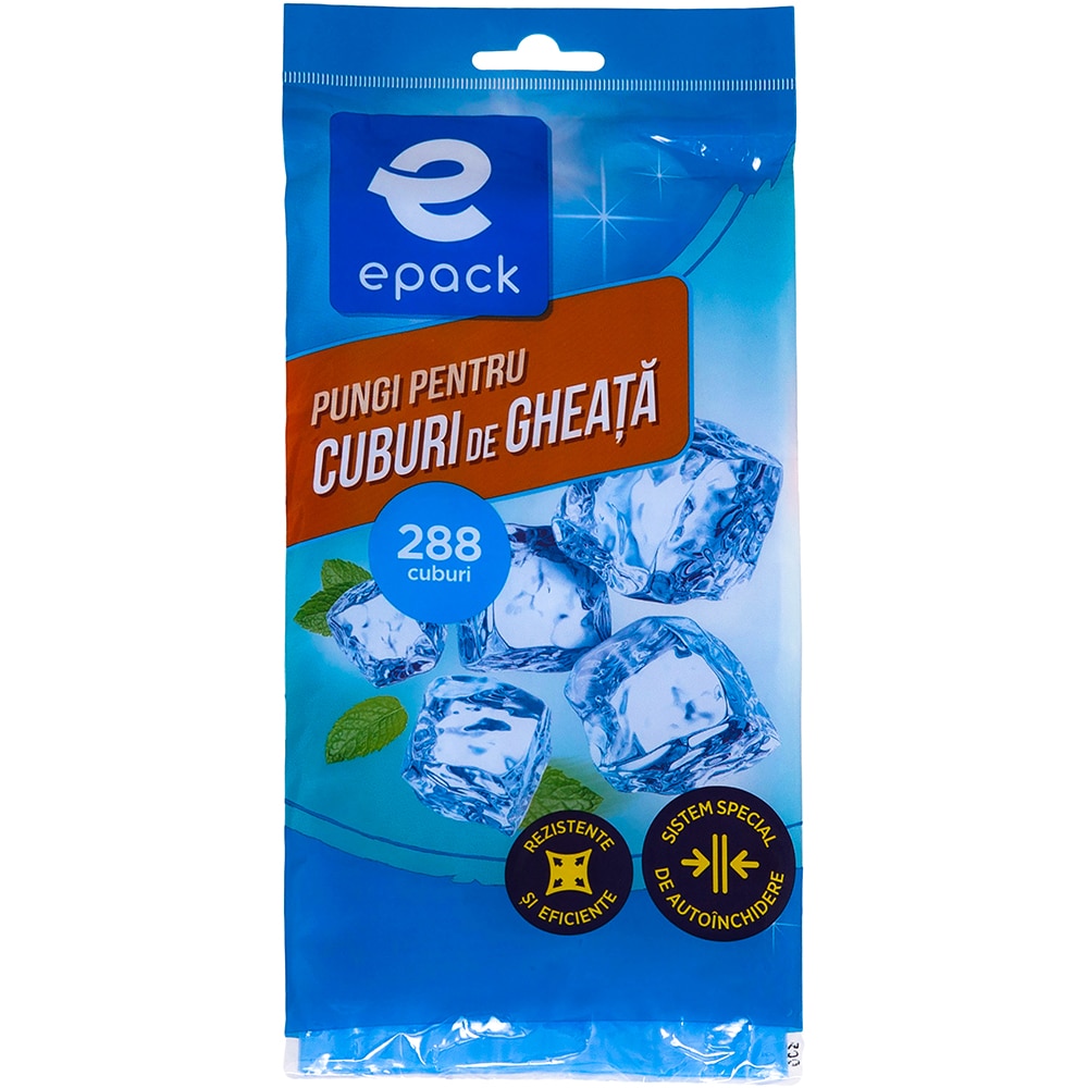 Pungi pentru cuburi de gheata EPACK, 288 cuburi, 12 bucati