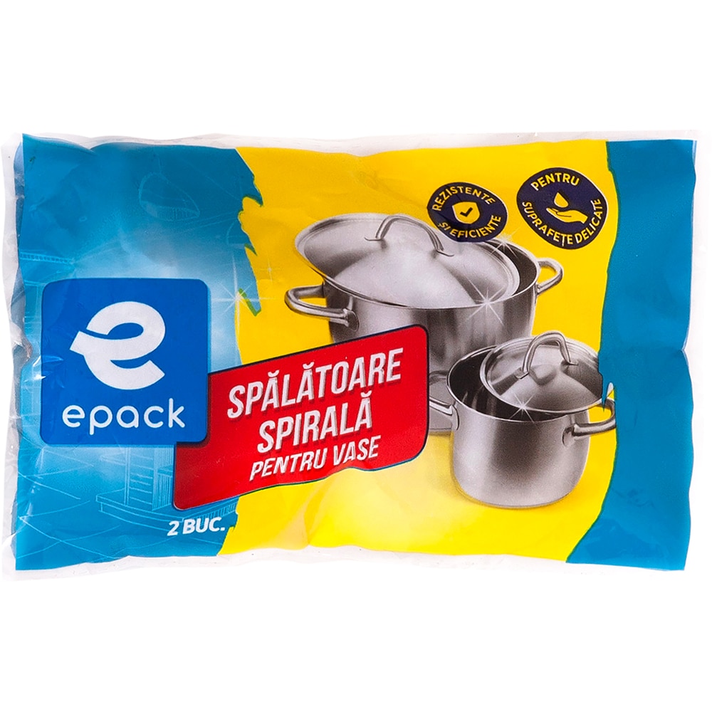 Burete de vase EPACK, otel inoxidabil, 2 bucati