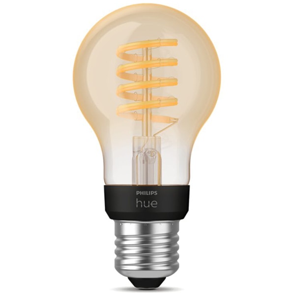 Bec LED Smart Vintage PHILIPS Hue 8719514301429, E27, 7W, 550lm, Bluetooth, lumina calda, compatibil Hue