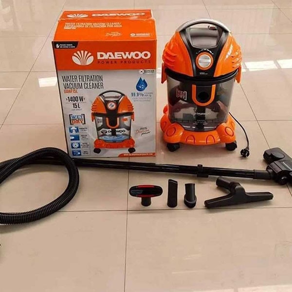 Aspirator umed/uscat DAEWOO DAWF15L, 15l, 1400W, 85dB, argintiu-portocaliu