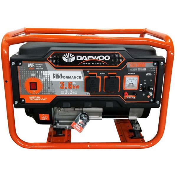 Generator electric DAEWOO GDK3600, 3600W, 4 timpi, benzina, autonomie 8h