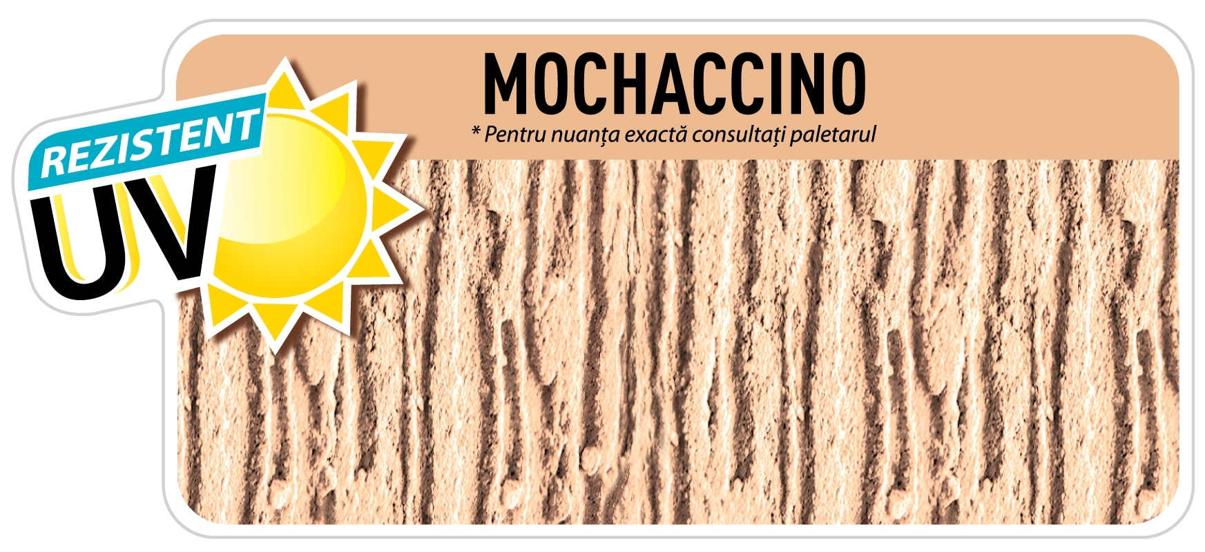 Tencuiala canelata decorativa, model scoarta de copac Danke, 26 kg, culoare mochaccino