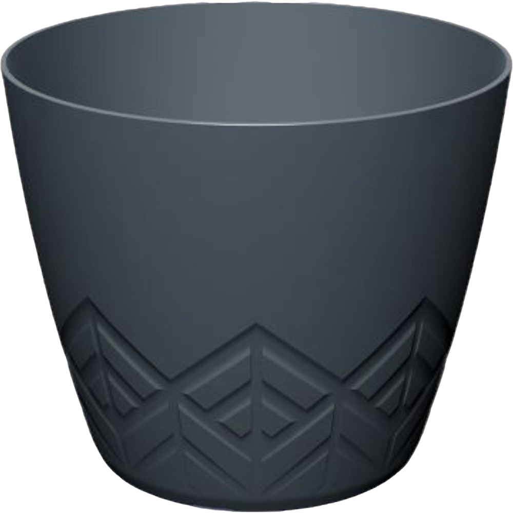 Ghiveci PROSPERPLAST Dare Areco, D13.8 cm, antracit