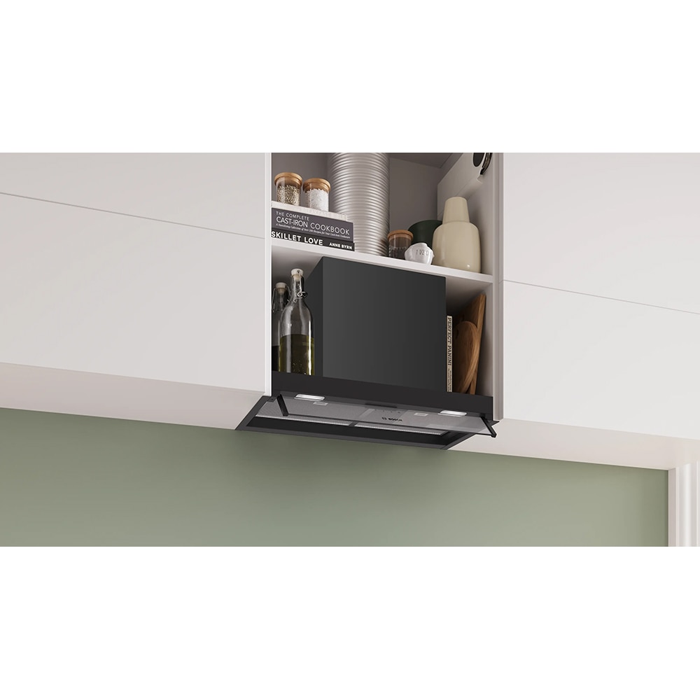 Hota incorporabila BOSCH DBB65CC60, 1 motor, 582 m3/h, L 60 cm, negru
