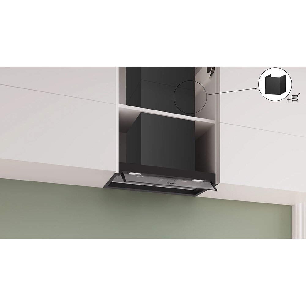 Hota incorporabila BOSCH DBB65CC60, 1 motor, 582 m3/h, L 60 cm, negru