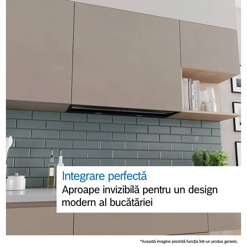 Hota incorporabila BOSCH DBB65CC60, 1 motor, 582 m3/h, L 60 cm, negru