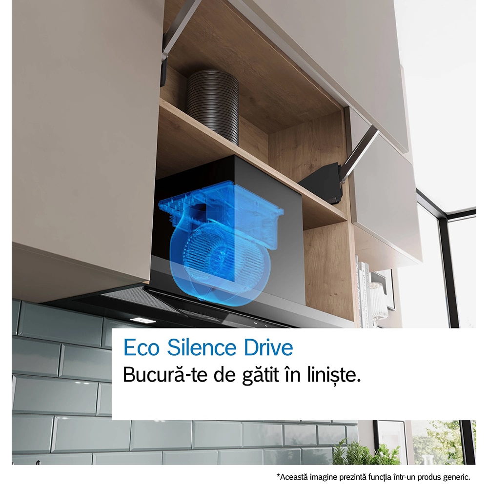 Hota incorporabila BOSCH DBB67DP60, 1 motor, 699 m3/h, L 60 cm, negru