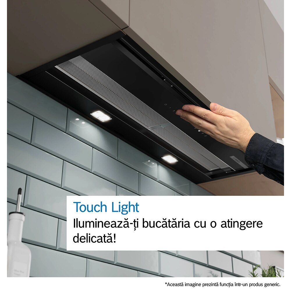 Hota incorporabila BOSCH DBB67DP60, 1 motor, 699 m3/h, L 60 cm, negru