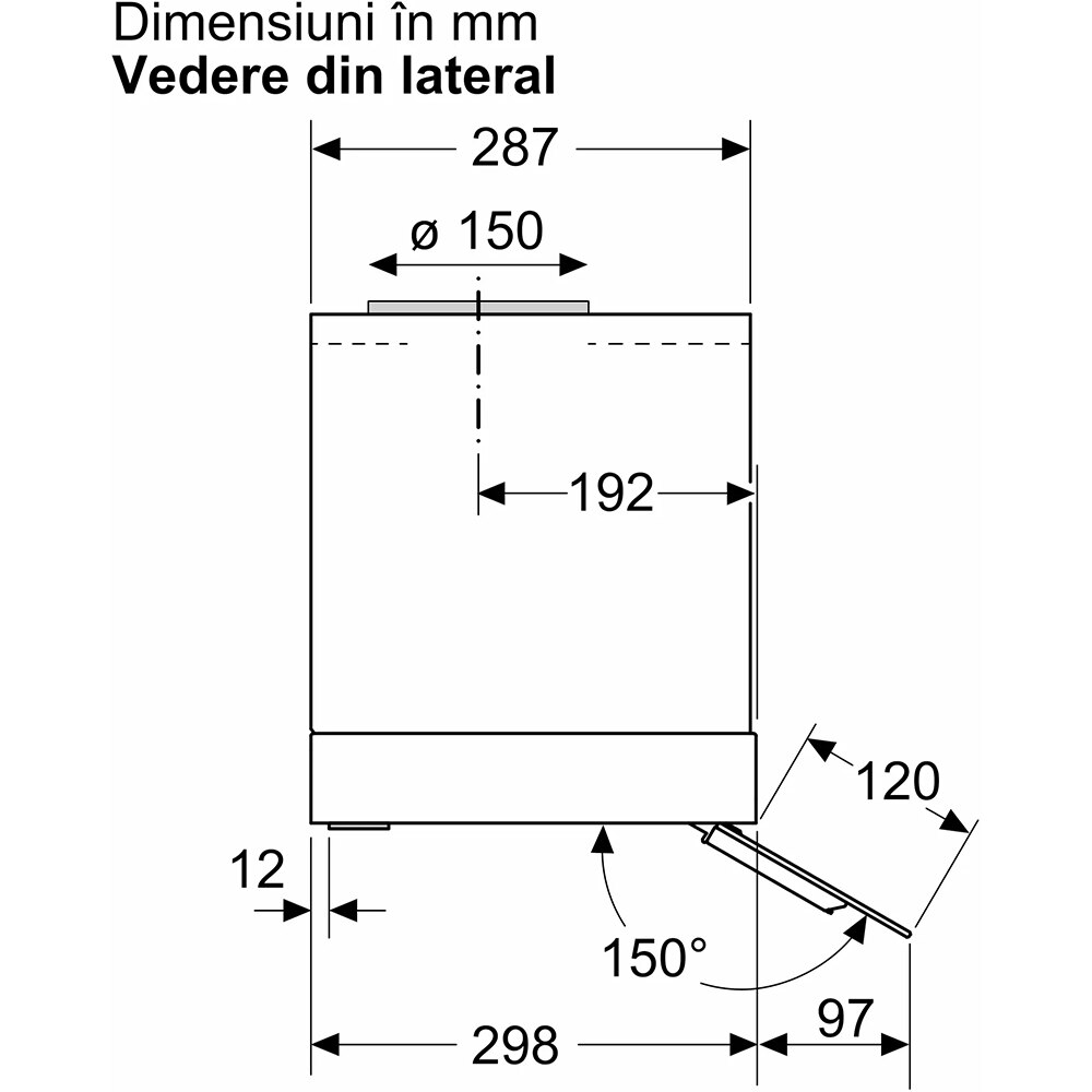 Hota incorporabila BOSCH DBB67DP60, 1 motor, 699 m3/h, L 60 cm, negru