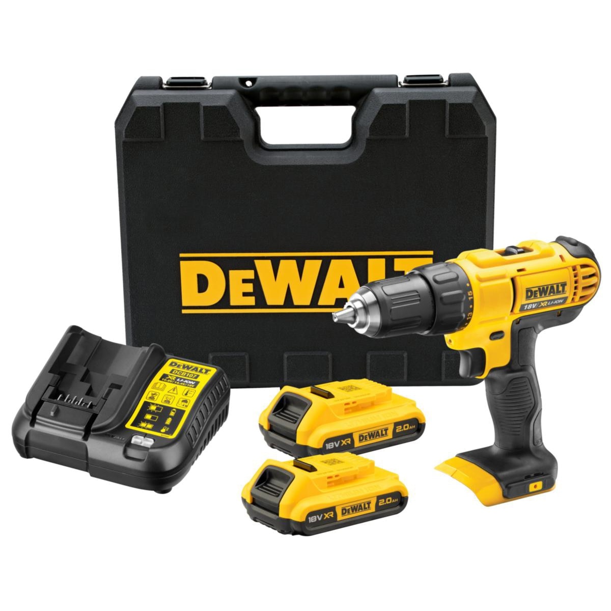 Masina de gaurit si insurubat Dewalt DCD771D2-QW, 18V, 2x2Ah, 42NM, 1500RPM