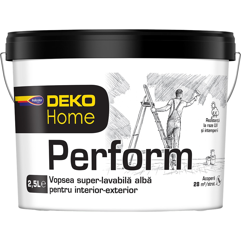 Vopsea super-lavabila interior/exterior DEKO Home Perform, 2.5L
