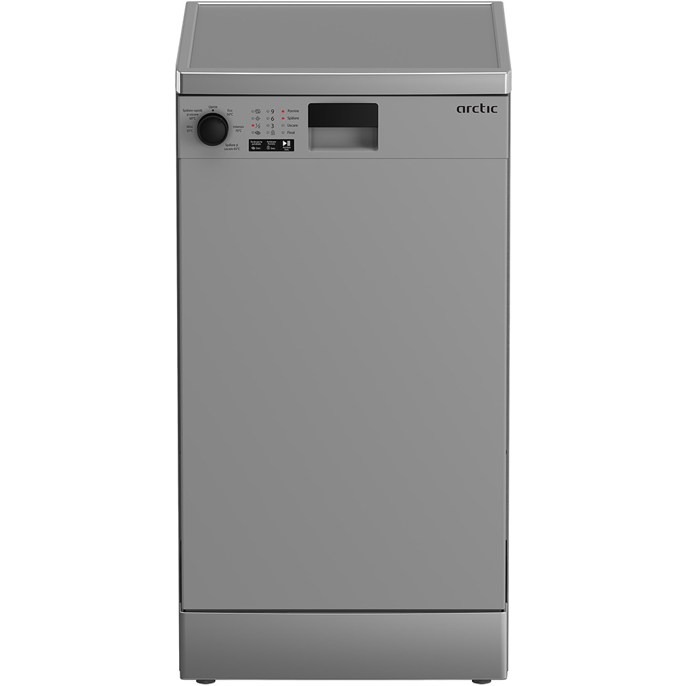 Masina de spalat vase independenta ARCTIC DFS0503, 10 seturi, 6 programe, 45 cm, Clasa D, inox 