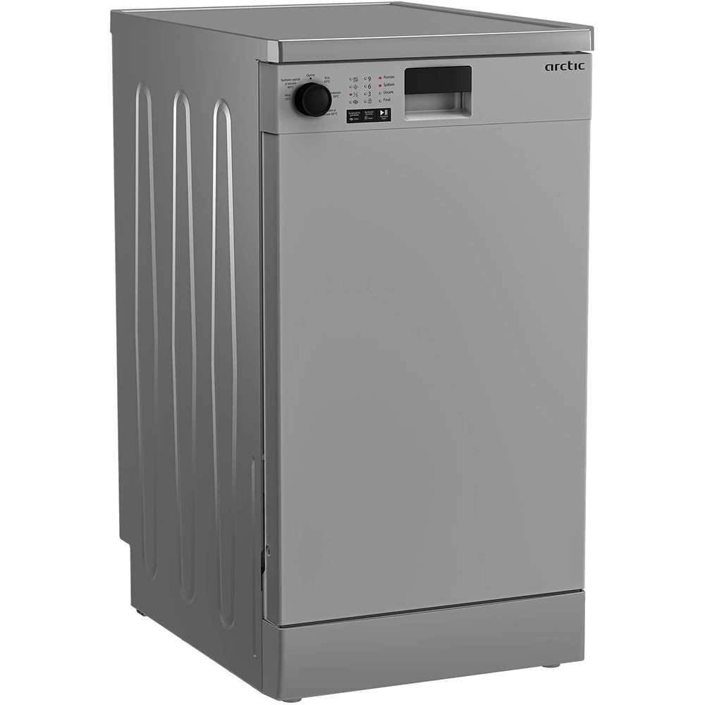 Masina de spalat vase independenta ARCTIC DFS0503, 10 seturi, 6 programe, 45 cm, Clasa D, inox 