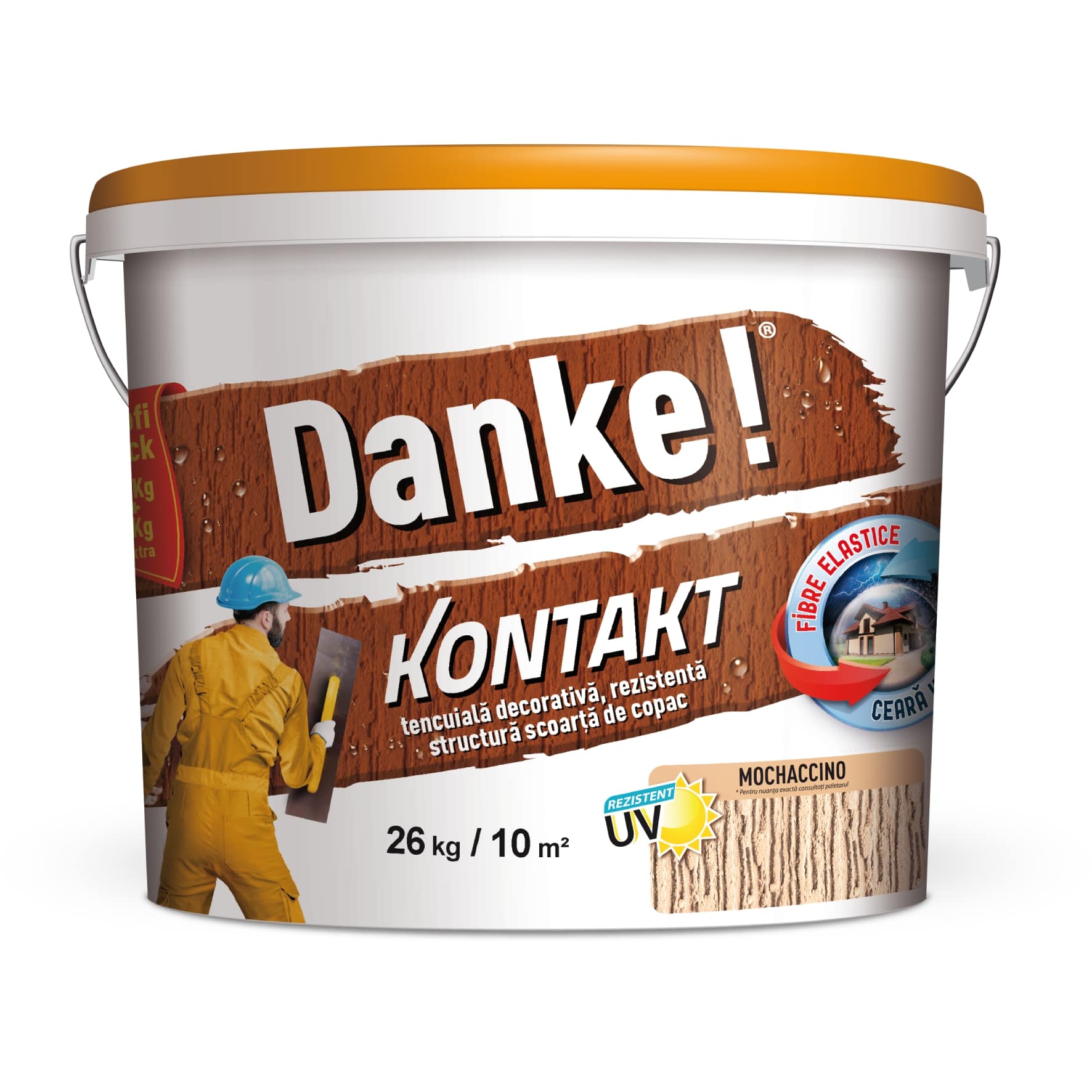 Tencuiala canelata decorativa, model scoarta de copac Danke, 26 kg, culoare mochaccino