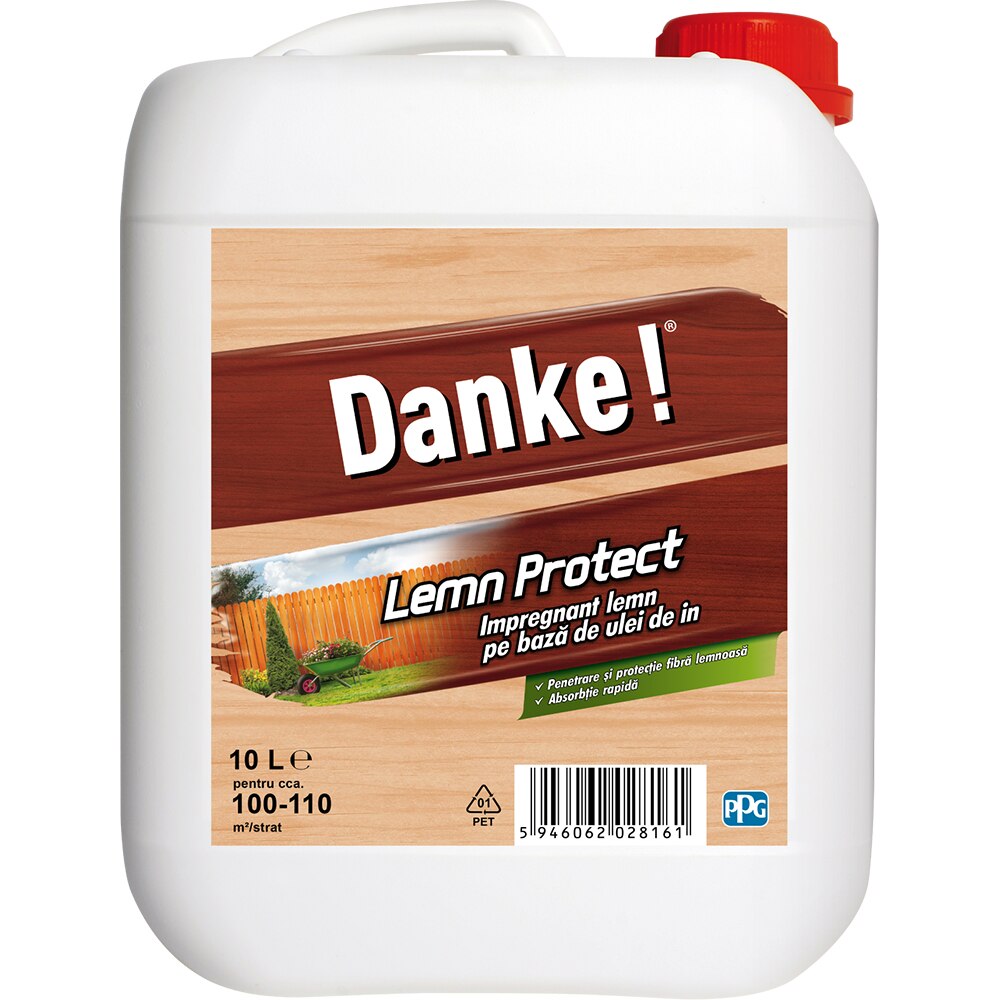 Grund pentru protectie lemn interior/exterior DANKE, pe baza de ulei de in, 10l