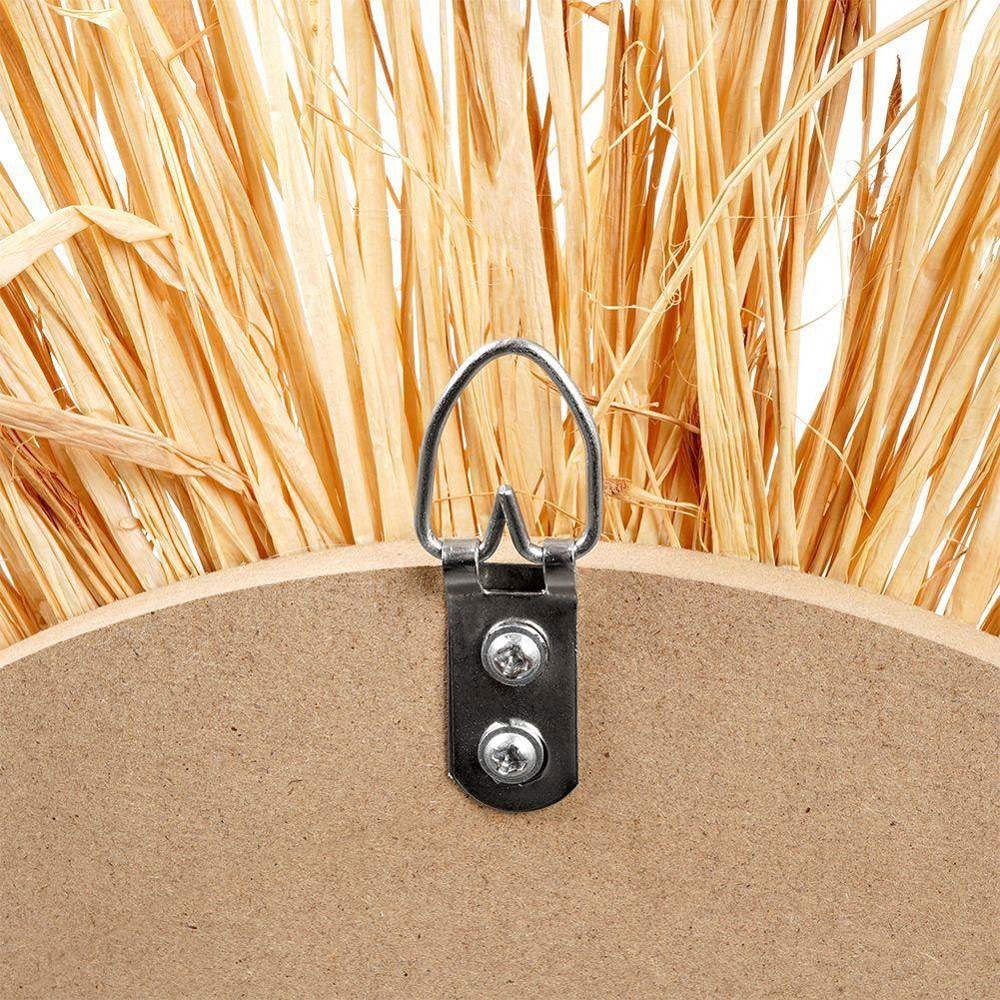 Oglinda decorativa KI, D 40 cm, maro deschis