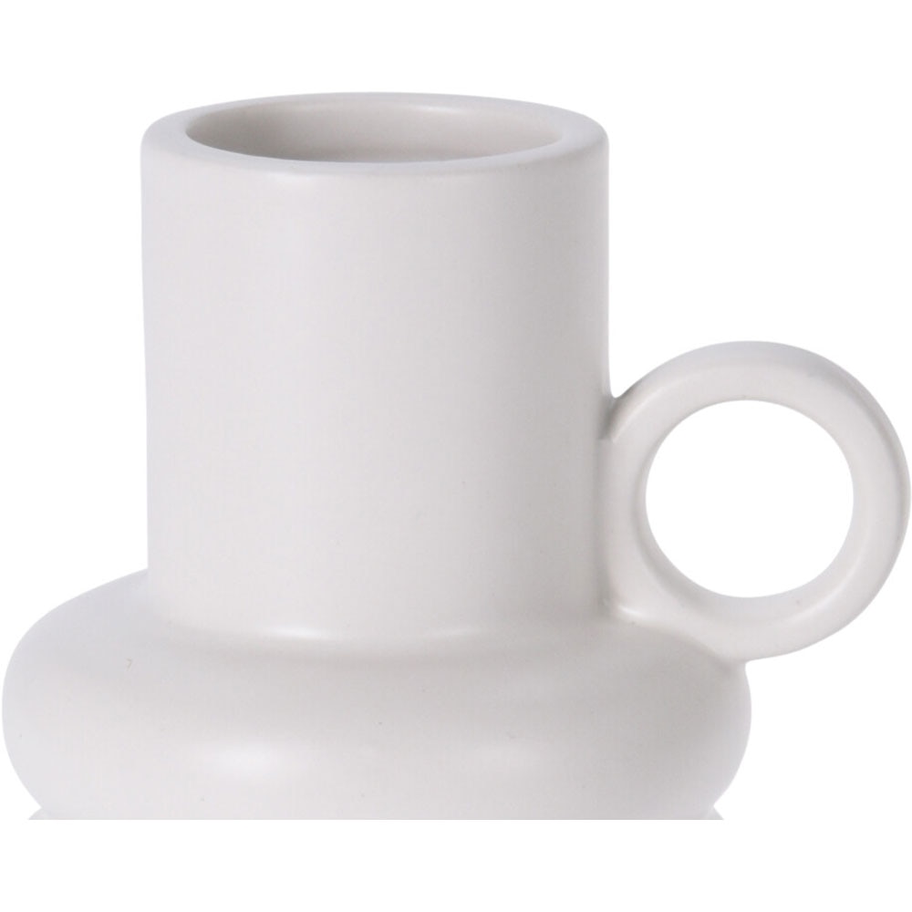 Vaza decorativa KI Dolomite, compozit ceramic, 11 x 9 x 18 cm, alb