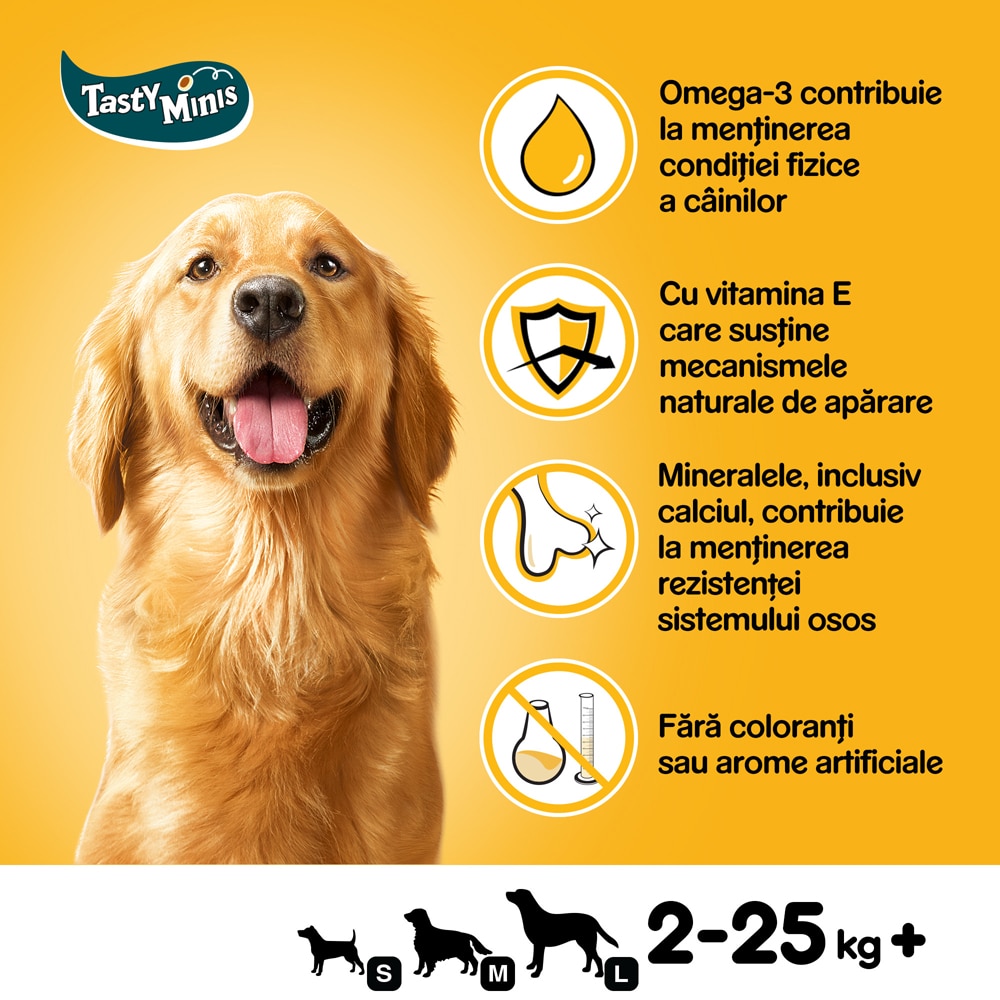 Recompensa pentru caini PEDIGREE Tasty Minis, Pui, 130 g