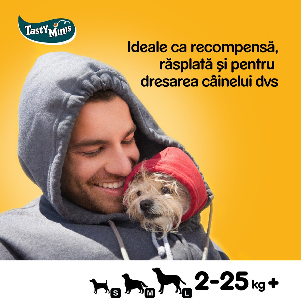Recompensa pentru caini PEDIGREE Tasty Minis, Vita, 155 g