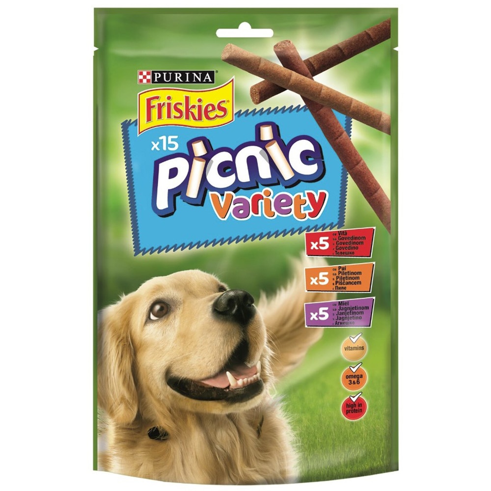 Recompense pentru caini FRISKIES Picnic Variety, Vita, 126 g
