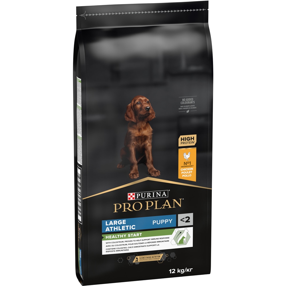 Hrana uscata pentru caini PURINA PRO PLAN Large Athletic, Healthy Start, Junior, Pui, 12 kg