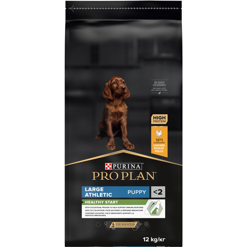 Hrana uscata pentru caini PURINA PRO PLAN Large Athletic, Healthy Start, Junior, Pui, 12 kg